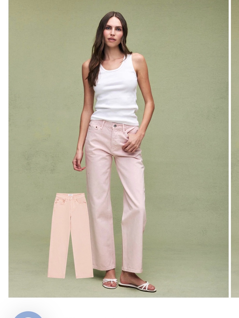 Parke classic straight jeans in pink size 25